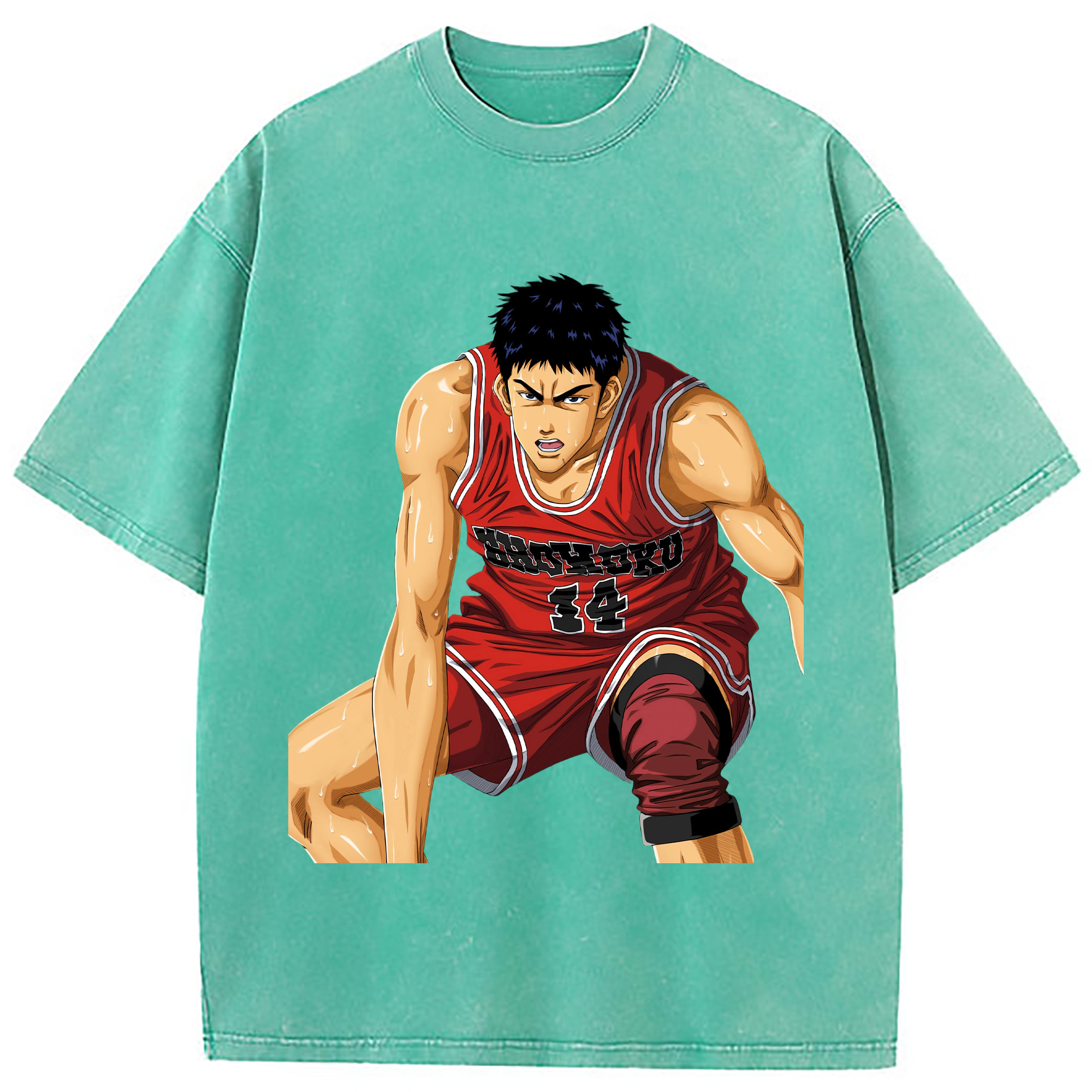 （画像用） SLAM DUNK／スラムダンク 綿100% ヴィンテージ風 半袖Tシャツ（フロントプリント）
